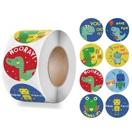 500pcs Cute Dinosaur Animals Reward Sticker English Words 8 Designs Encourage Labels for Kids Toy 1 
