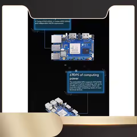 For Orange Pi 5 Max 16GB RAM LPDDR5 Development Board RK3588 2.5G LAN Wi-Fi 6E + BT 5.3 BLE 8K Decod
