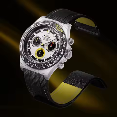 BONEST GATTI 9010 New Watches for Men Retro Chronograph Carbon Fiber Waterproof Mechanical Men's Wat