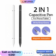 LEVINO 2in 1 Capacitive Stylus Pen For Android Pad Tablet Mobile Phone Touch Screen Pencil Drawing S