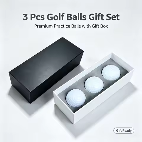 Golf 3 Pcs Golf Balls Gift Box Set Premium Practice Golf Balls Paper Gift Box Optional Carry Tote Ba