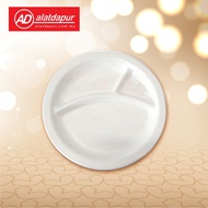3 Melamine White Compartment Plate Tableware  GZA