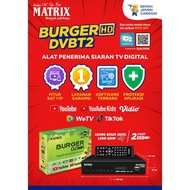 Terbaik Receiver TV Digital DVBT2 Burger Hijau HD Matrix -