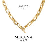 Mikana Chainholics 14k Gold Plated Sakiya Box Chain Necklace Accessories For Women fashion korean free shipping sale japanese gift box