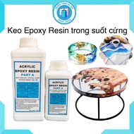 (Phuy 285kg - 162k/kg) Nhựa Epoxy Resin 1kg trong suốt loại cứng