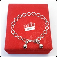 925 SILVER BRACELET WITH WHITE GOLD PLATED KOREAN BRACELET/ AUTHENTIC 925 SILVER BRACELET