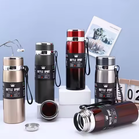 800ML Thermal Water Bottle Stainless Steel Thermos Vacuum Flasks Cold and Hot Water Bottle For Coffe