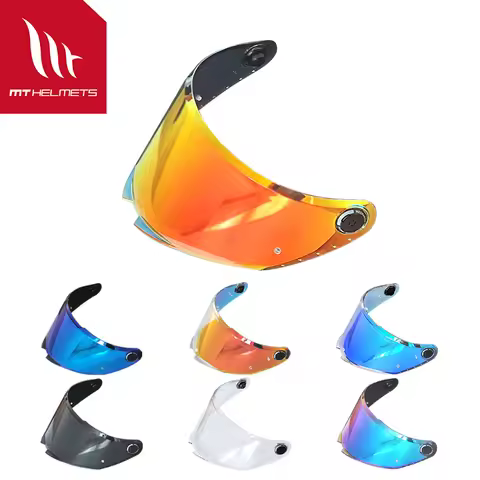 Mt Helmet Outside Visor Thunder 4 Sv Braker Sv Stinger 2 V-28B Clear Smoke Revo Red Silver Iridescen