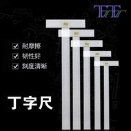 T Square Ruler Plastic T Shape Ruler Clear Transparent Measurements Ruler Measure Tool - T1345 / T13