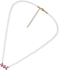 444 Angel Number Necklace Stainless Steel Necklaces Faux Pearls Fashion Pendant Necklace Formal Even