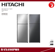 [ Delivered by Seller ] HITACHI 2 Door New Stylish Line - Stylish Refrigerator / Freezer / Fridge / Peti Sejuk 443L R-VX490PM9 BSL / R-VX490PM9 BBK
