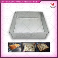 Square Pan, Sponge Cake Pan, Brownie Bread, Size 21x21x6.5cm, Aluminum Material