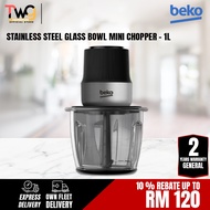 BEKO 1.0L 400W STAINLESS STEEL GLASS BOWL MINI CHOPPER CHG81442BX (1 to 1 Exchange Within 2 Years)