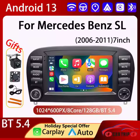 2 Din 7inch Car Radio For Mercedes Benz SL 2006-2011 R230 SL350 SL500 Multimedia Carplay RDS FM Audi