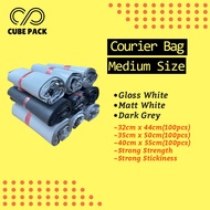 32x44cm 35x50cm 40x55cm Large Size Courier Bag Flyer Premium Grade White Matt Gloss Grey Packaging S
