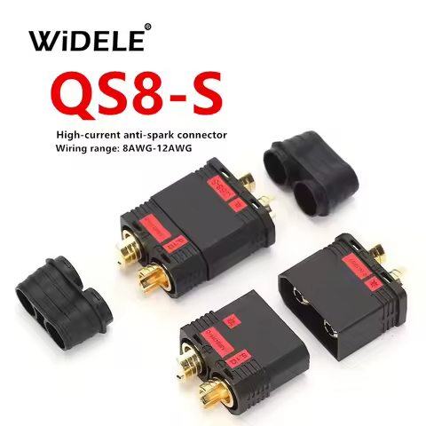 1/2/3/4/5 Pairs QS8S Original Anti-Flash high Current QS8 8 mm EC8 Gold Plug Connector Reverse Polar