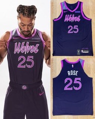 Nba Rose Wolves City AU w/Patch jersey 🌟