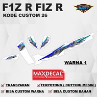 MESIN Premium UV Transparent Fiz R Sticker with Custom 26 F1R Anti-Fade Machine Cutting
