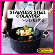 <SGINSTOCK> Stainless Steel Colander, Strainer, Kitchenware, Stainless Steel