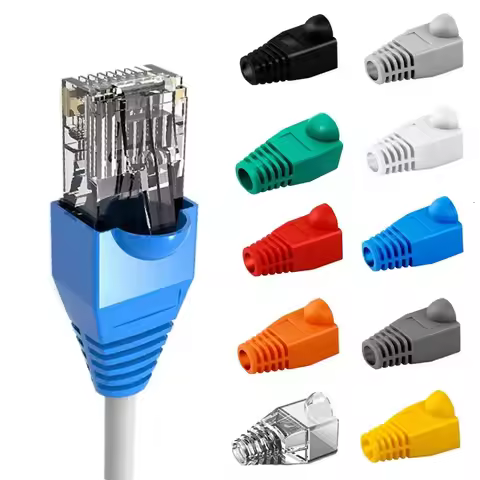 10-100Pcs RJ45 Ethernet Cable Connector Boots Cover CAT5 CAT5E CAT6 CAT6E Ethernet Network Lan Cable