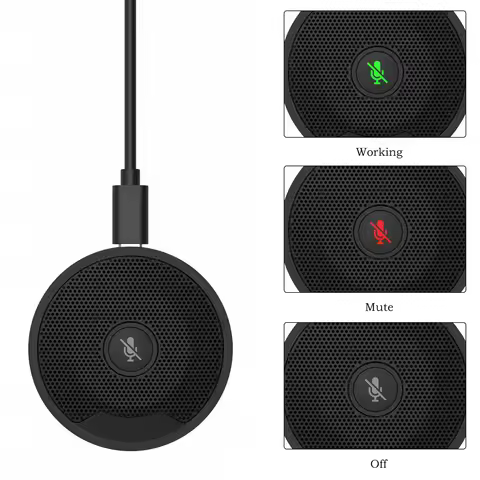 UM10 USB Conference Microphone 360° Omnidirectional Condenser PC Microphones for Video Conference Ga