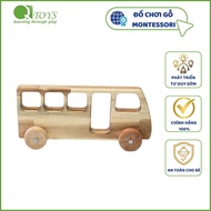 Australian Brand Wooden Baby Bus SKU612 - Develops Children's Imagination 2-6 Years Old | QTOYS