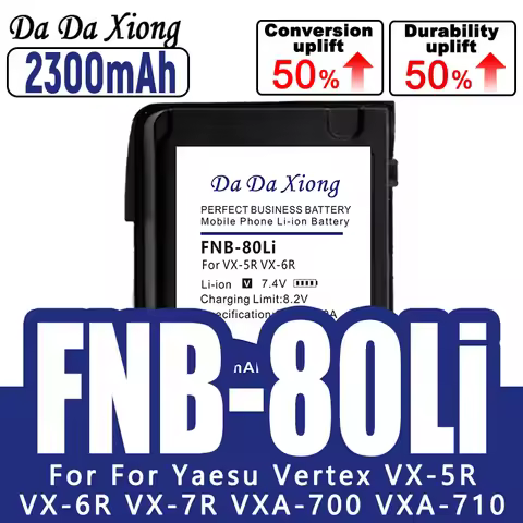 Replacement FNB-80Li, FNB-58Li Rechargeable Battery for Yaesu/Vertex VX-7R, VX-6, VX-6R, VX-5, VX-5R