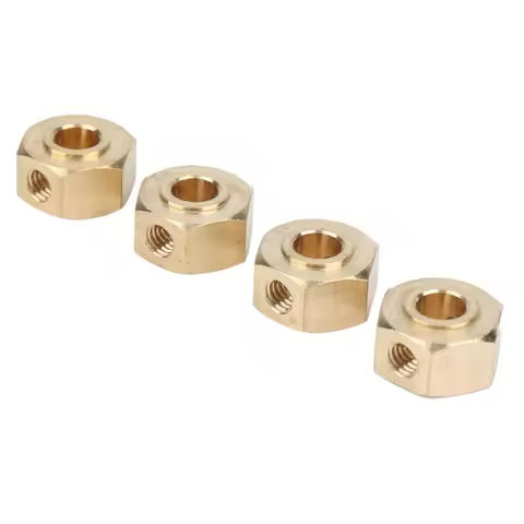 4PCS Brass 12Mm Hex Wheel Hub Adapter For YK4102 YK4103 YK4082 YK6101 Yikong RC Crawler Car Upgrade 