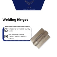 ECO HARDWARE 1pc 2.0MM /3.0MM Welding Hinges  Ensel Welding Pintu Butterfly Welding Hinges Metal Eng