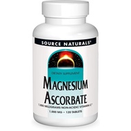 Source Naturals Magnesium Ascorbate, Gentle Non-Acidic Vitamin C*, 1000mg - 120 Tablets