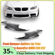 2 PCS Car Front Left & Right Lower Bumper Splitter Carbon Fiber Pattern Plastic for  E90 E92 E93 M3 