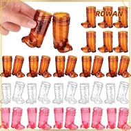 ROWANSG 10Pcs Western Cowboy Glasses, Plastic 1 Oz Mini Cowboy Boot Glasses,  Transparent Shot Glass