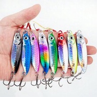 8pcs/Pack Metal Fishing Lures, 7g/10g/15g/20g/25g/30g Slow Sinking Fishing Lures, 8 Colors, 3D Eyes,