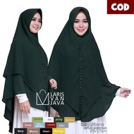 Kerudung Instan Wanita Dewasa Khimar Aisyahbana Swarosky Syari 2 Layer Ceruty Babydoll Mewah