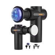 Portable Massage Gun with Deep Tissue Muscle Vibration 6 Speed Levels 6 Massage Heads Body Use
