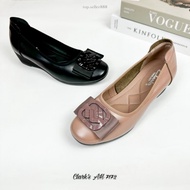 CLARKS Women's Leather Shoes Wedges 3.5 cm AH 7172 100% Genuine Leather