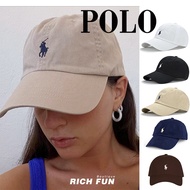 ☉หมวก Polo ralph lauren หมวกเบสบอล cotton baseball cap ของแท้ แท้ 100✤