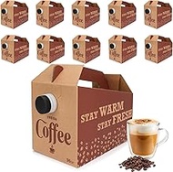 10 Pack Disposable Coffee Box Dispensers Coffee to Go Drink Containers Insulated Hot Beverage Dispen