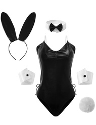 Womens Bunny Girl Cosplay Costume Mai Sakurajima Bunny Bodysuit Set