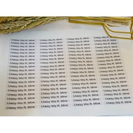 Sticker Label for Ballpen and Pencil (76pcs) Size:0266x2.4 inches