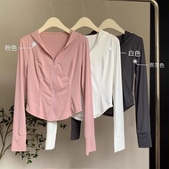 防晒衣女夏紧身冰丝透气防紫外线修身防晒服外套紧身防晒衣女Sunscreen clothing for women in summer, tight fitting ice silk, breathab