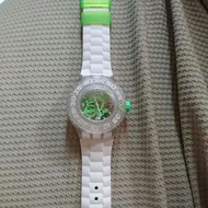 Swatch 手錶 白 綠 潛水錶