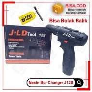 Bor Baterai JLD Hitam 12S Cordless Drill J12S