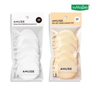 Amuse Cushion Puff 5pcs Korean Makeup Sponge Vegan Soft Foundation Puff Set