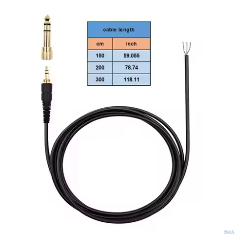 R91A Replacement Sound Cable 6.5mm for DT770 DT880 DT990 MDR-7506 Headphones Cord