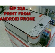 Canon printer MP258 All in one Printer (secondhand condition) print from android phone
