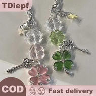 Lucky Leaf Phone Pendant Fashion Chain Cute Clover Keychain 4-Leaf Backpack Decoration Gifts