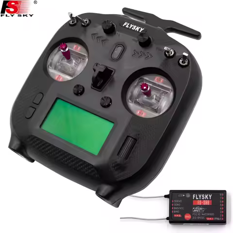 Flysky FS-ST8 2.4G 10CH ANT RGB Assistant 3.0 Radio Transmitter with FS-SR8 Receiver for RC Airplane