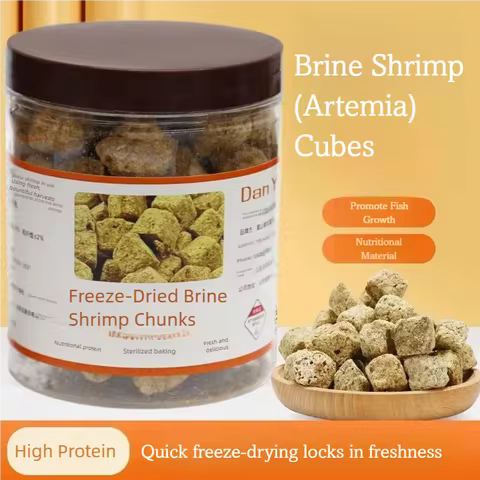 Freeze-Dried Brine Shrimp Cubes Fish Food High Protein Artemia Blocks For Tropical Fish, Arowana, Be