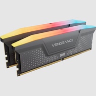 CORSAIR VENGEANCE RGB RS 32GB 2x16GB / 64GB 2x32GB DDR5 DRAM 6000MT/S CL36 / CL40 Memory Kit GREY